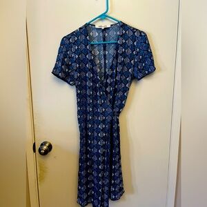 DVF Savilla Crepe Mini Wrap dress size XS New without tag